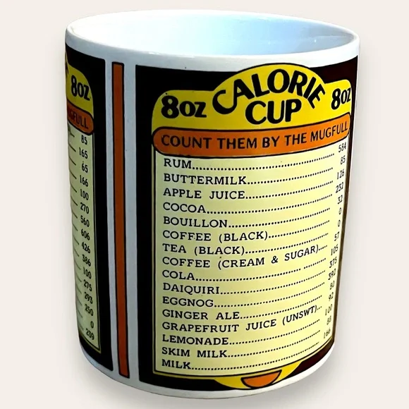 VTG 8oz Calorie Counting Mug - Picture 3 of 6